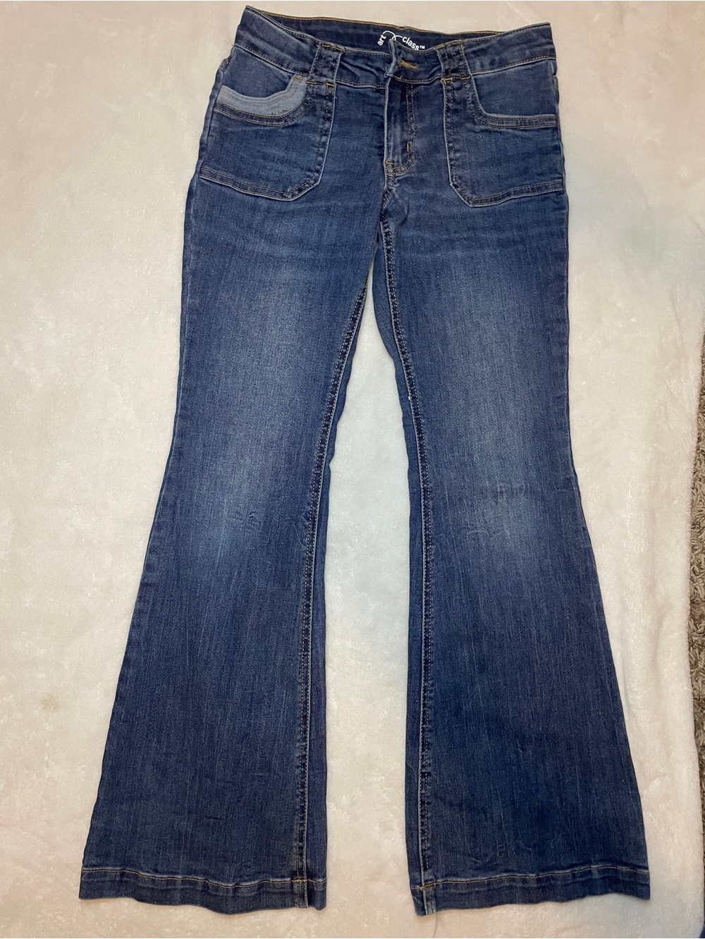 Kids Dark Blue Bootcut Jeans - Classic Denim